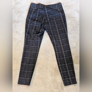 Philosophy Plaid Gray/Blue Slip on Pants